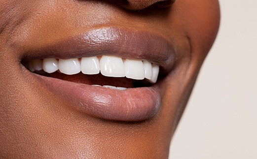 Closeup of someone’s beautifully bright smile