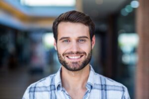Man with a white smile