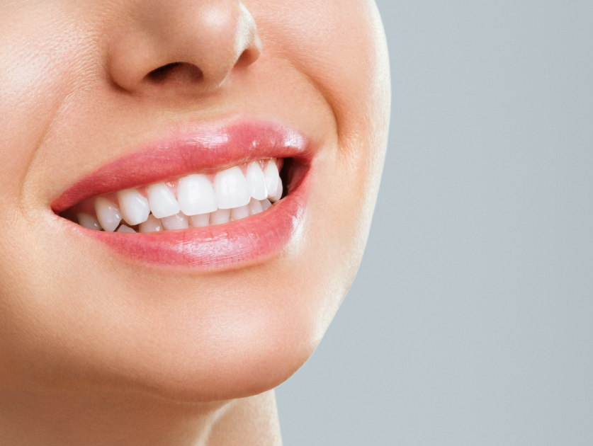 Close up of woman's smile 
